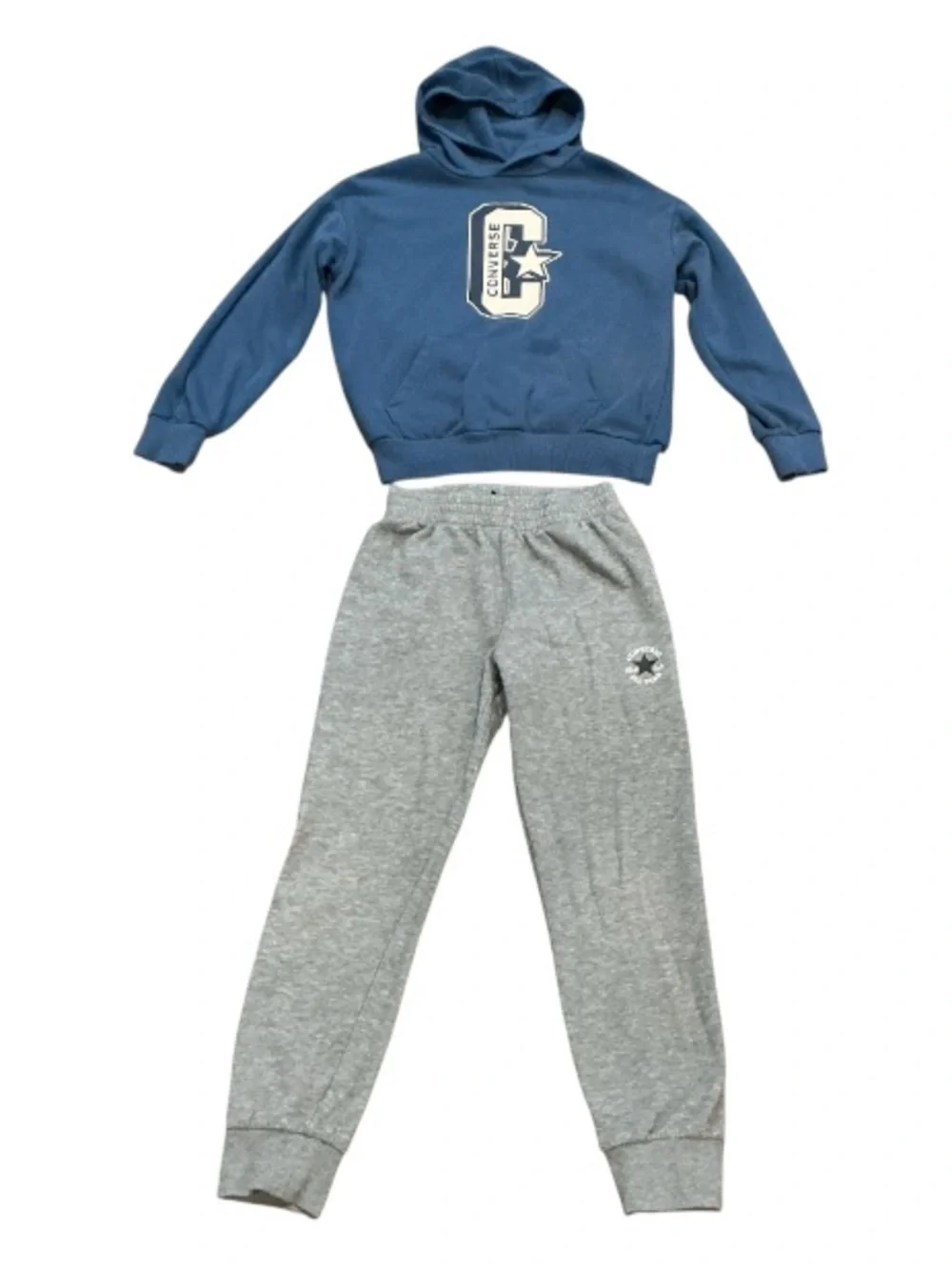 Authentic Converse signature designer boys hooded sweatsuit set sz Small